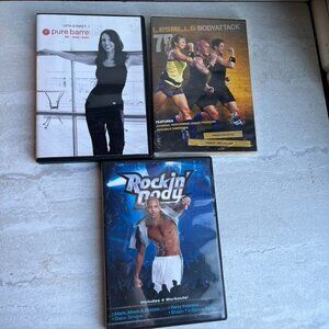 Pure Barre Shaun T Rockin Body Les Mills Body Attack DVD Bundle